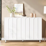 Scarpiera Sideboard a 3 ante 120x37x80 cm in PB e MDF bianco