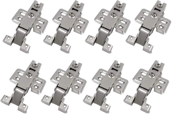 Scharniere a 95° con Demping Automatico - Placca di Riparazione per Scharniere - Scharniere per Porte - Scharniere per Porte - Set di Scharniere - Scharniere per Boor - Costruzione in Acciaio - Scharniere per Porte a 95°