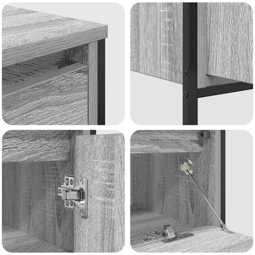 Set di mobili per il Bagno | Armadio da bagno con cassetto 3 pz Grigio Sonoma