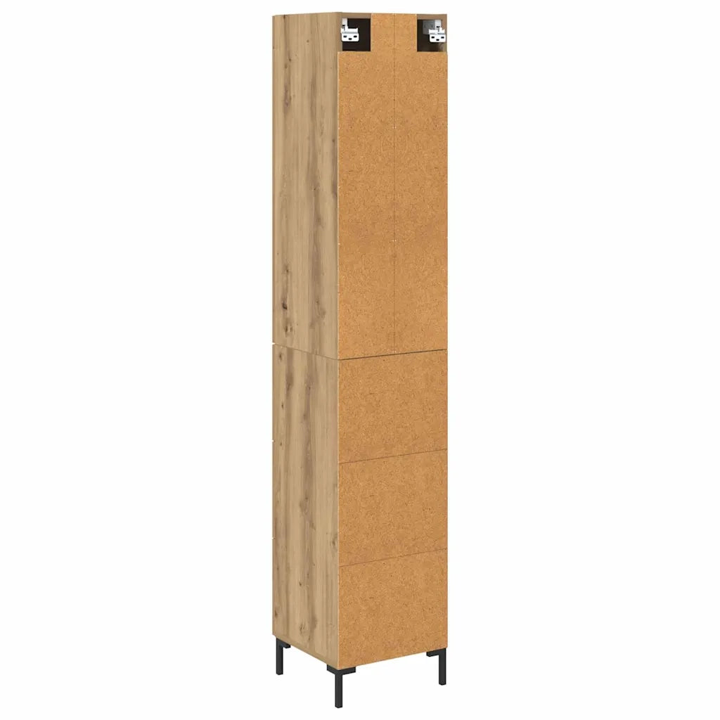 Credenza | Madia | Buffet da pranzo | Armadio da pranzo con cassetto Rovere artigianale 34,5 x 34 x 180 cm