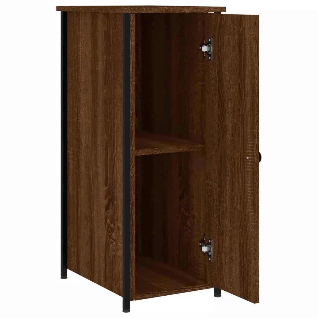 Comodino Rovere Marrone 32x42x80 cm in Legno Multistrato 825971