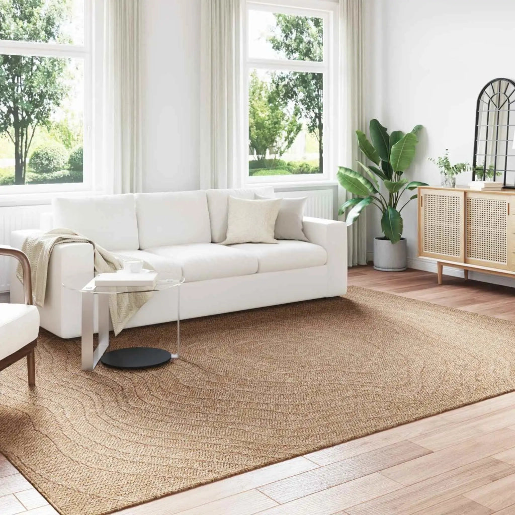 Tappeti per area Moiré AGIRA Naturale 280 x 200 cm Poliestere