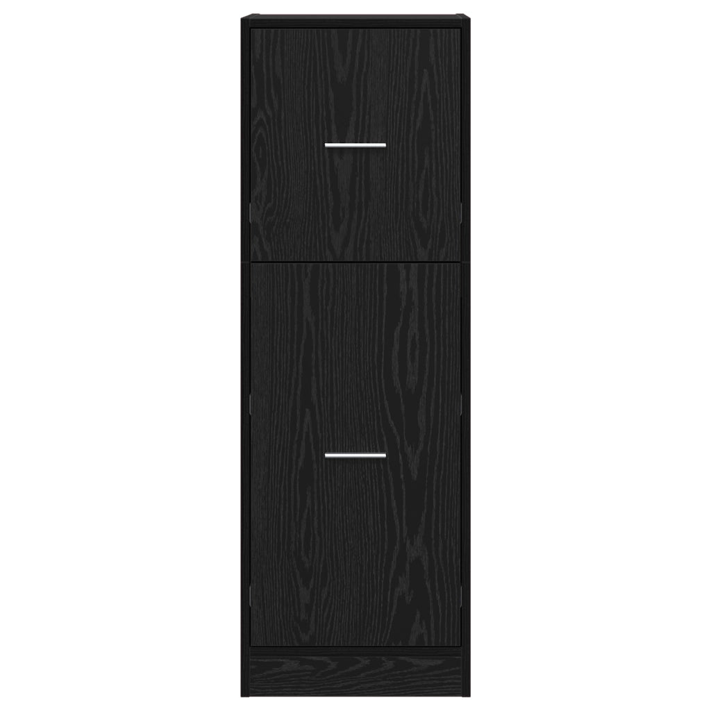 Armadio da farmacia in rovere nero 40x41x118 cm in legno ingegnerizzato