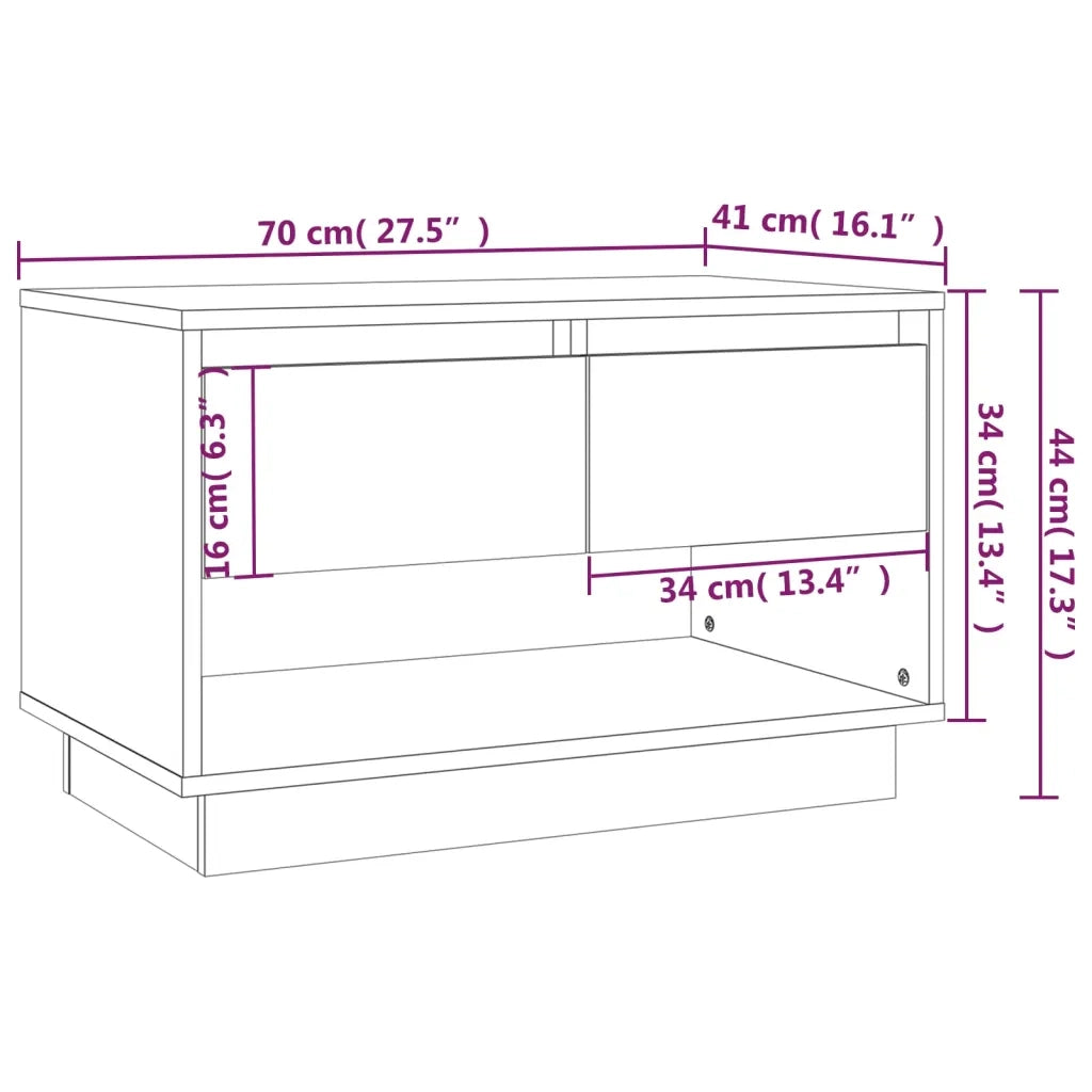 Mobile TV Rovere Marrone 70x41x44 cm in Truciolato 812977