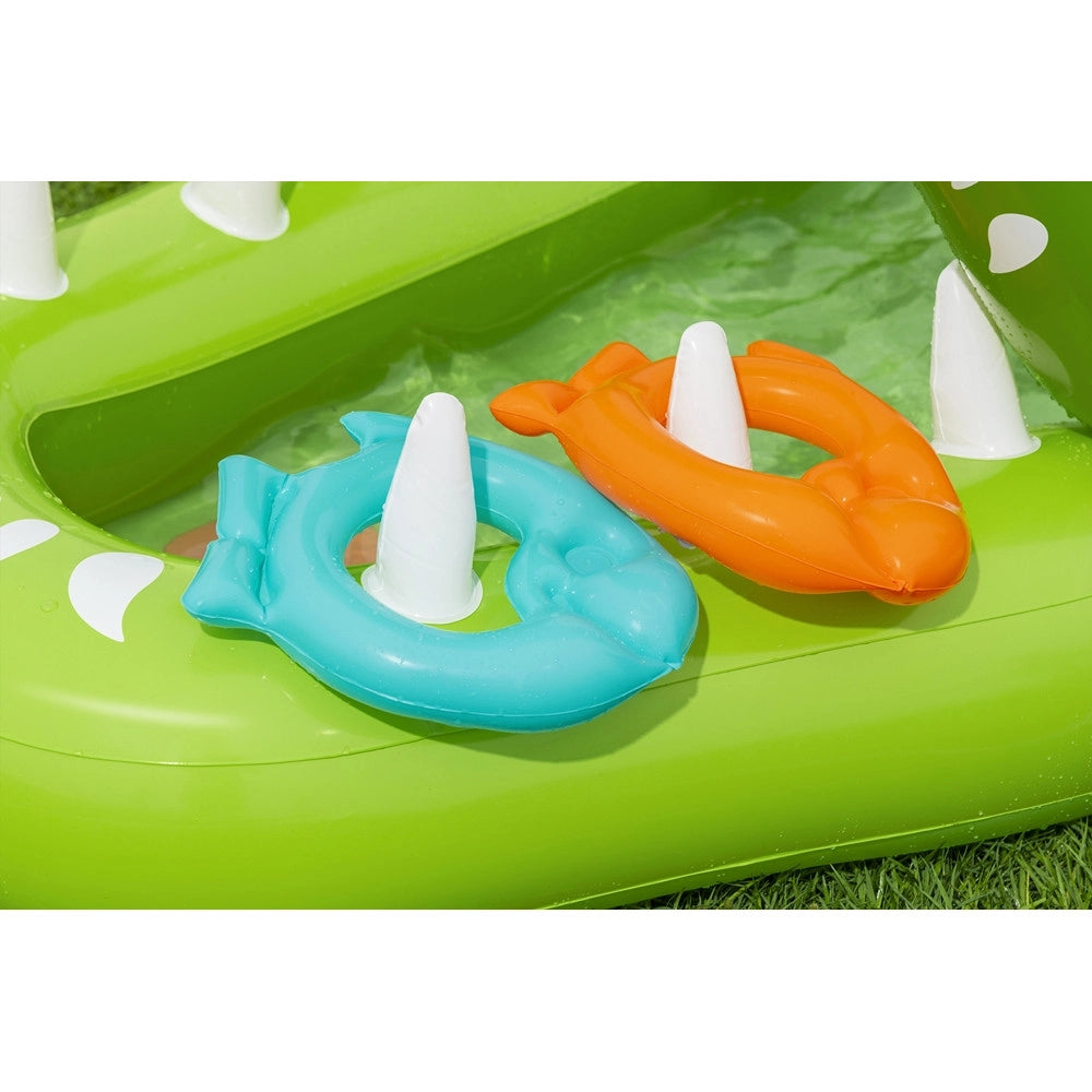 Trade Shop - Centro Giochi Acquatico Gonfiabile Piscina A Forma Di Coccodrillo 234x163x87cm 53169 -
