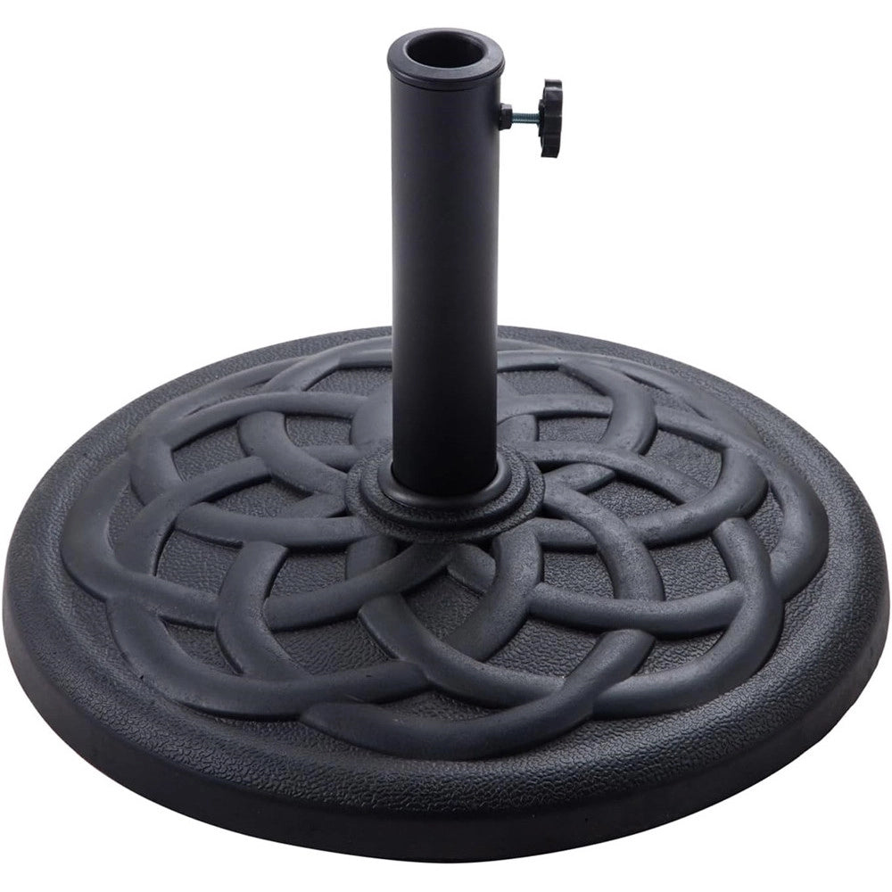 Trade Shop - Base Per Ombrellone Supporto Rotondo Per Patio Esterno Resistente ø46xh33cm Nero 016595 -