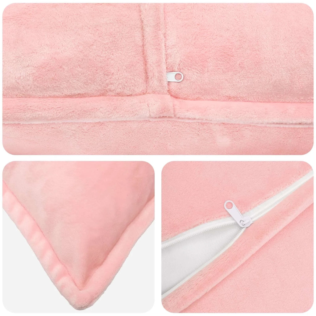 Federa 6 pcs HOUTEN Rosa 55 x 55 cm Flanella 920590