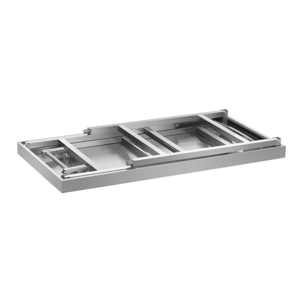 Tavolo da lavoro pieghevole 60 x 180 cm portata 230 kg acciaio inox 14_0003709