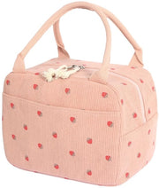 Lunchtas 9 Litri - Borsa a Spalla - Portatile - Adatto Adulti - Uso Lavoro/Scolastico/Picnic - Materiale Corduroy di Alta Qualità