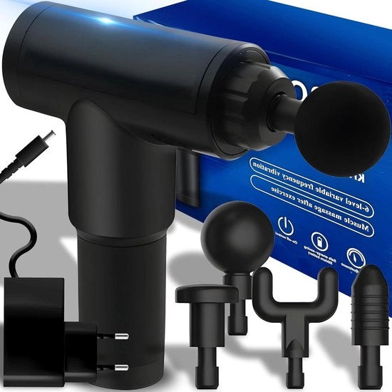 Spazzolatrice per massaggi - 4 velocità - 3500 giri/min - batteria 1200 mAh - apparecchio per massaggi muscolari
