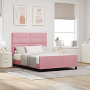 Letto in Velluto Rosa 140x190 cm di