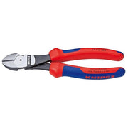 Knipex 74 02 140 Tronchese Laterale Acciaio al Cromo Vanadio Testa Lucidata Manici Bicomponente colore Blu Rosso