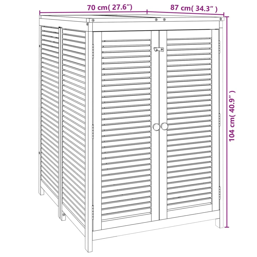 Cassapanca da giardino/box 70 x 87 x 104 cm legno massello di acacia 02_0013045