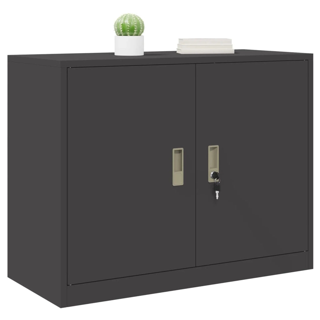 Armadio Nero 90 x 40 x 70 cm Acciaio
