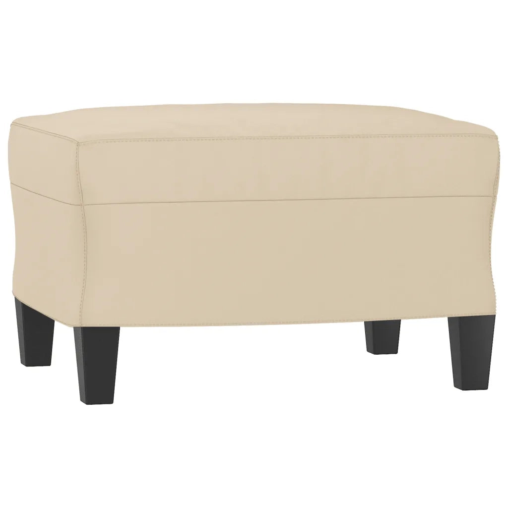 Poltrona | Sedia Relax con Poggiapiedi crema 60 cm in Tessuto Microfibra