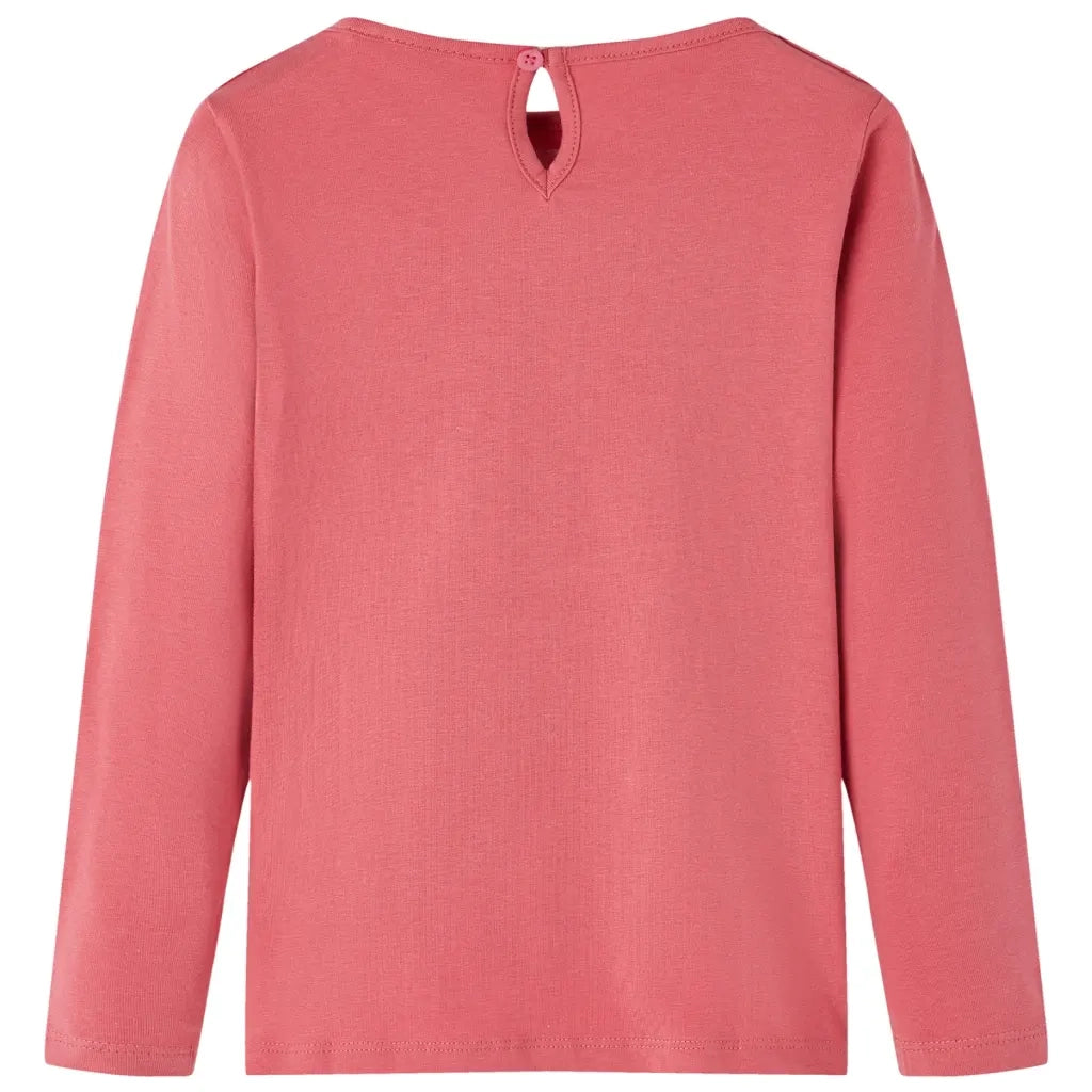 Maglietta da Bambina a Maniche Lunghe Rosa Antico 104 13610