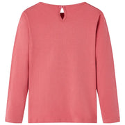 Maglietta da Bambina a Maniche Lunghe Rosa Antico 104 13610