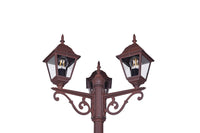 Lampione da Esterno Attacco E27 in Alluminio Ruggine