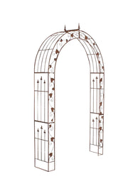 Arco da Giardino Emma in Metallo Verniciato a Polvere antico marrone