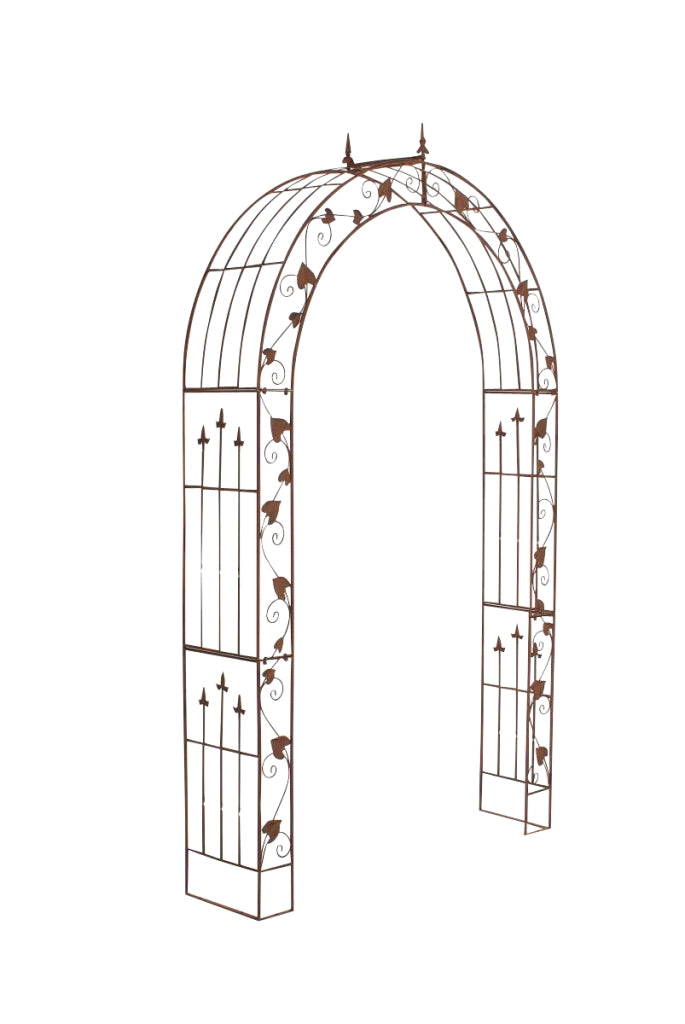 Arco da Giardino Emma in Metallo Verniciato a Polvere antico marrone
