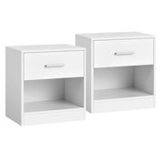 Comodino set da 2 tavolini laterali 28 x 39 x 41 cm con cassetto maniglia scomparto aperto tavolino da caffè per camera da letto soggiorno marrone 12_0007664