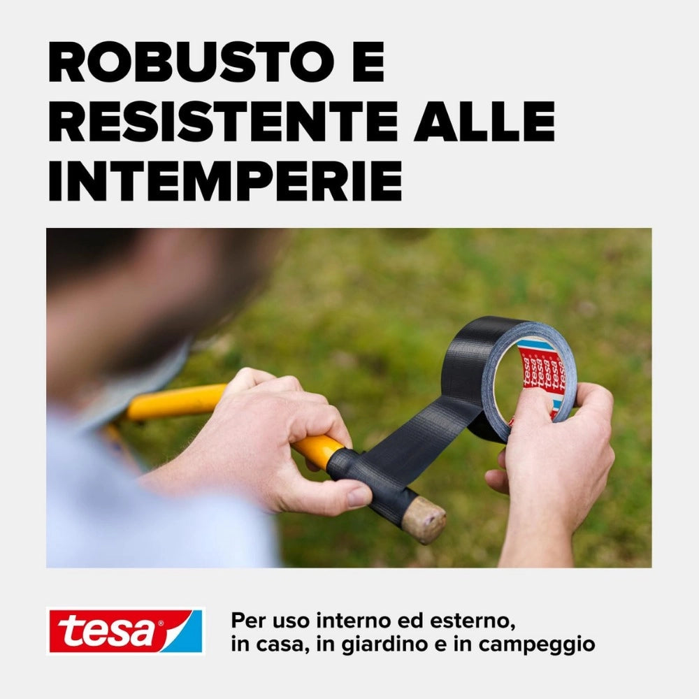 Tesa extra power universal nastro adesivo nero a tenuta extraforte 50 m x 50 mm