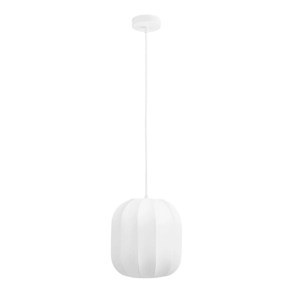 Lampada a Sospensione Coventry 1, Bianco, Seta, 25x25x26 cm