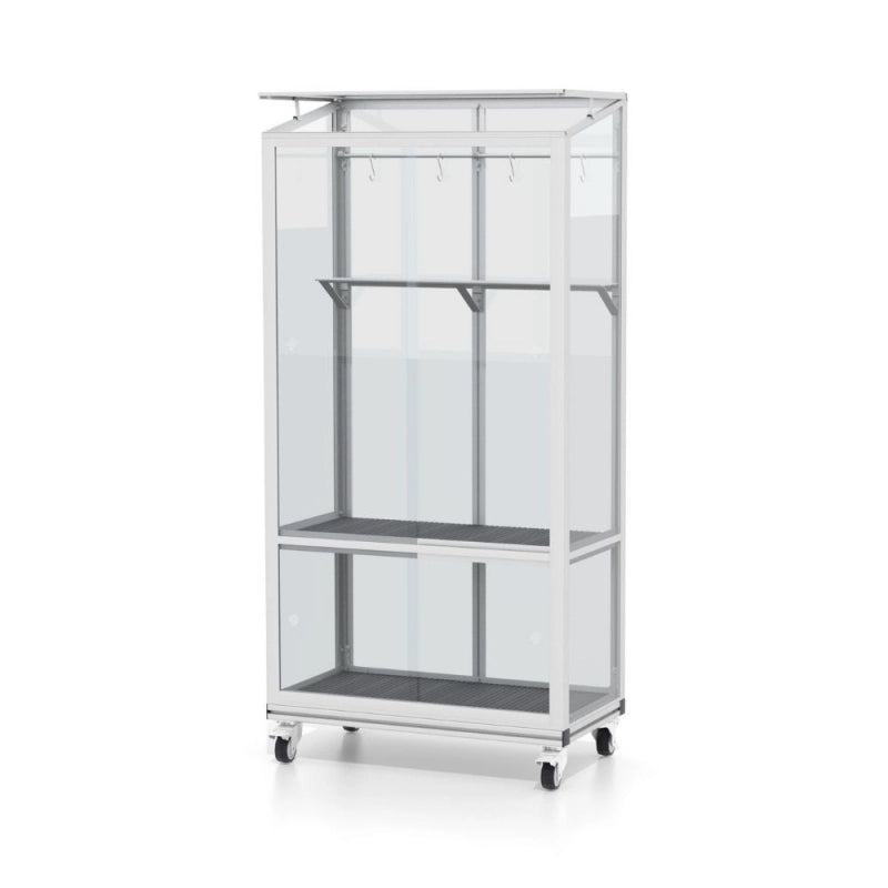 Serra da Balcone Polis 350 con Ruote Alluminio Anodizzato 81x43x158 cm