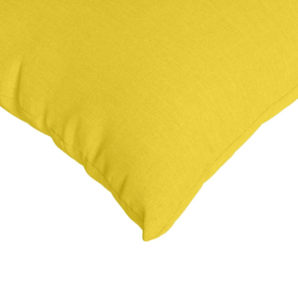 Cuscini da Divano 2 pz | Cuscini per sedie Giallo Chiaro 50 x 30 cm Tessuto