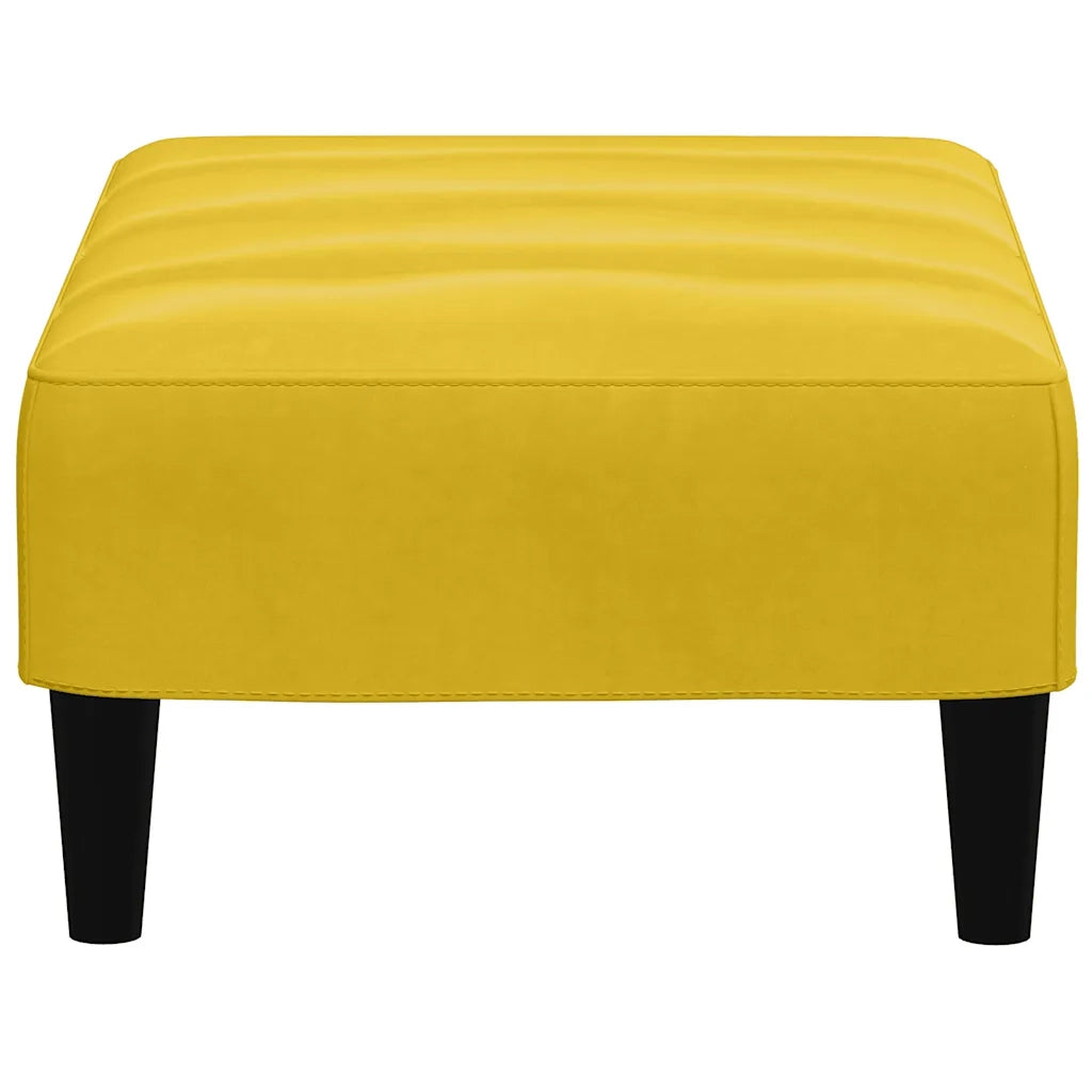 Poggiapiedi Giallo 77x55x31 cm in Velluto