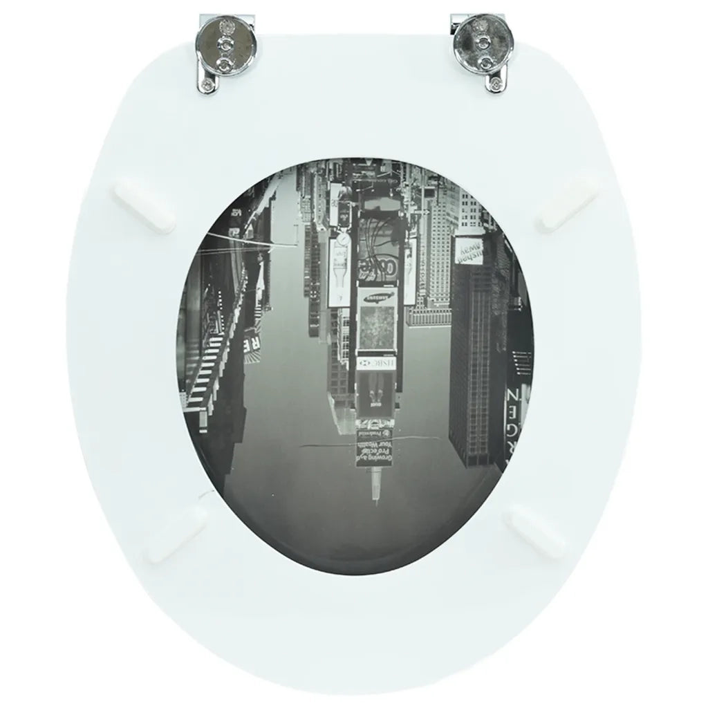 Coperchio da Toilette in MDF con Modello New York 141481