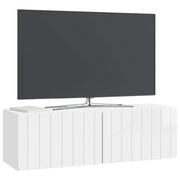 Mobile TV da Muro | Armadietto TV | Mobile Porta TV Bianco Lucido 98 x 31 x 30 cm