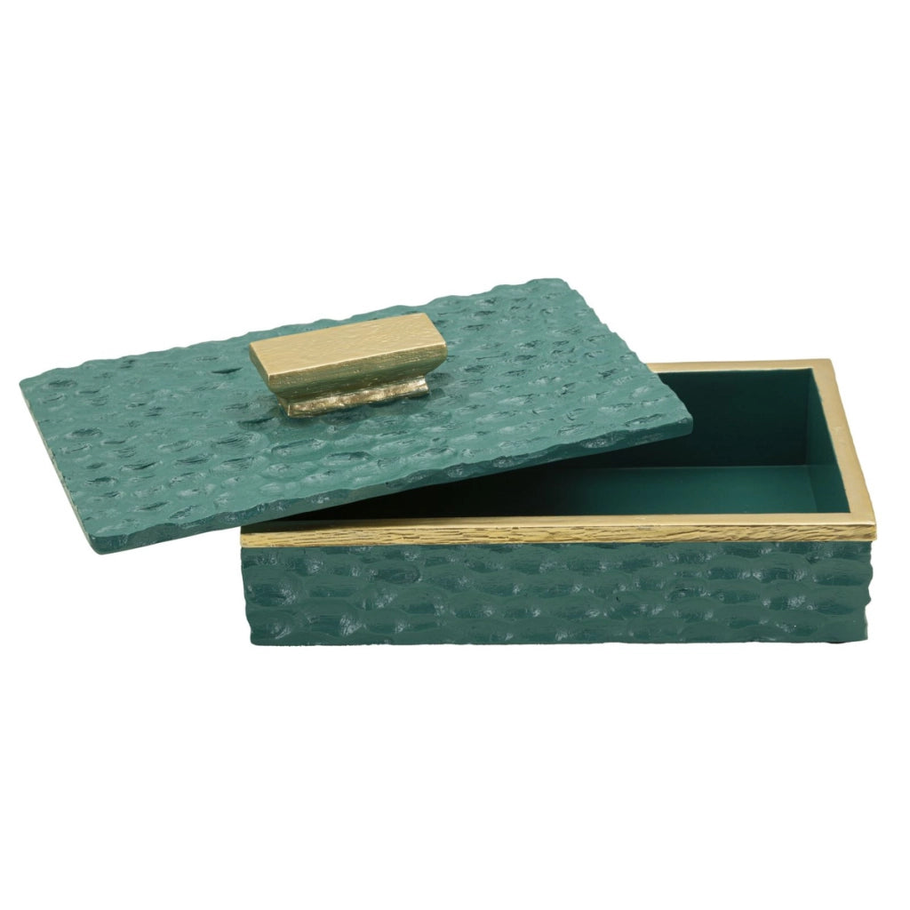 Portacandela VKH735, Verde, Poliresina, 6,4x18,8x10,8 cm