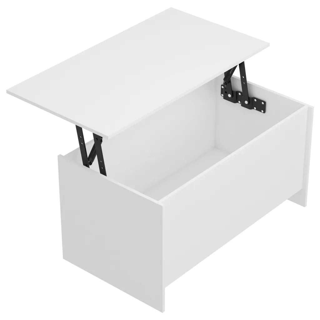 Tavolino da Salotto Bianco 102x55,5x52,5 cm Legno Multistrato 809665