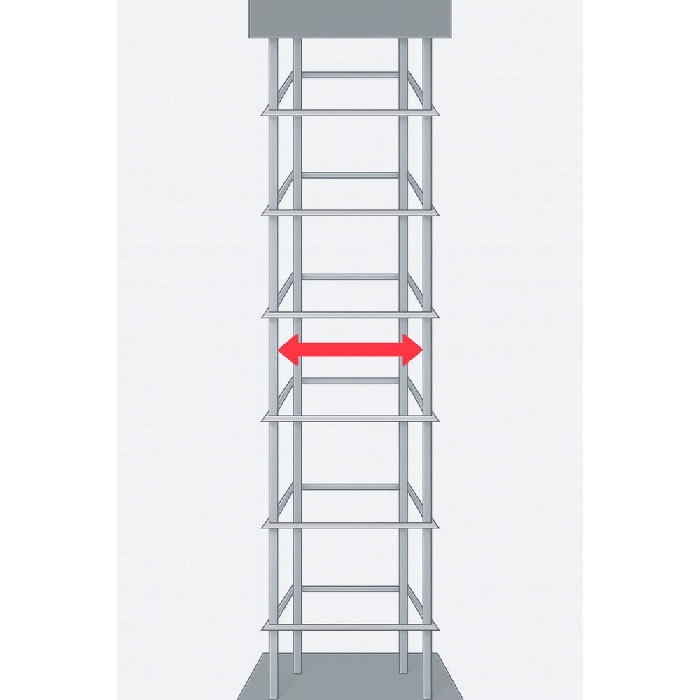 Staffe antisismiche armatura ferro 45x45 cm strutture cemento formati multipli *** pezzi 5, confezione 1