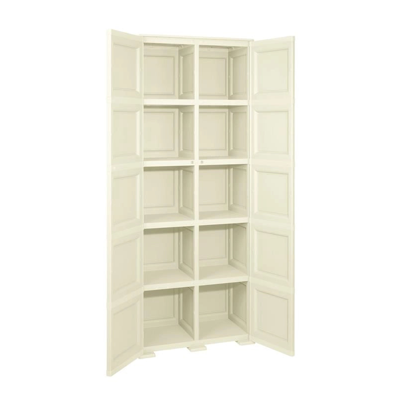 ARMADIO 5 MODULI ANGORA 79X43X203 CM – MOBILE ALTO ORGANIZZAZIONE CASA SALVASPAZIO PER ZONA GIORNO E INGRESSO