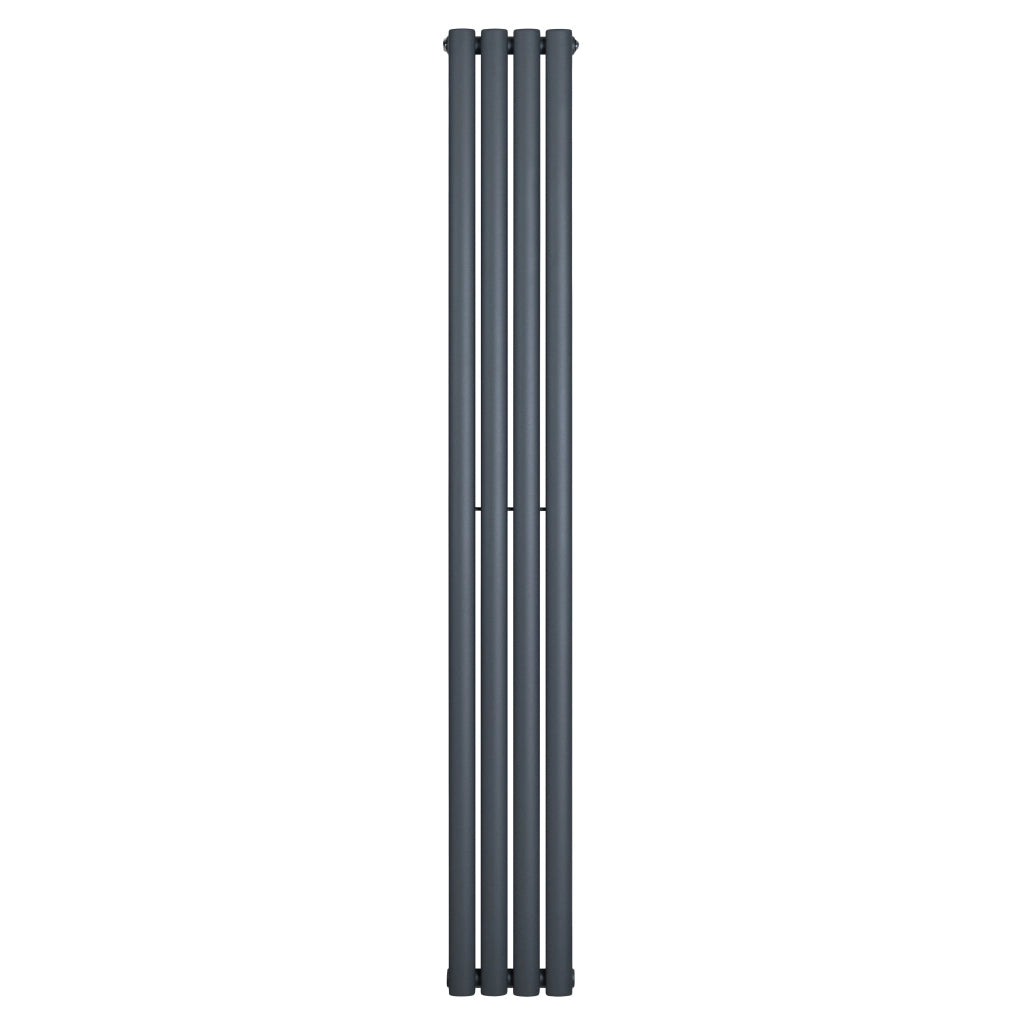 Radiatore Verticale Design Ovale Colonna Singola Antracite 1800x240 mm