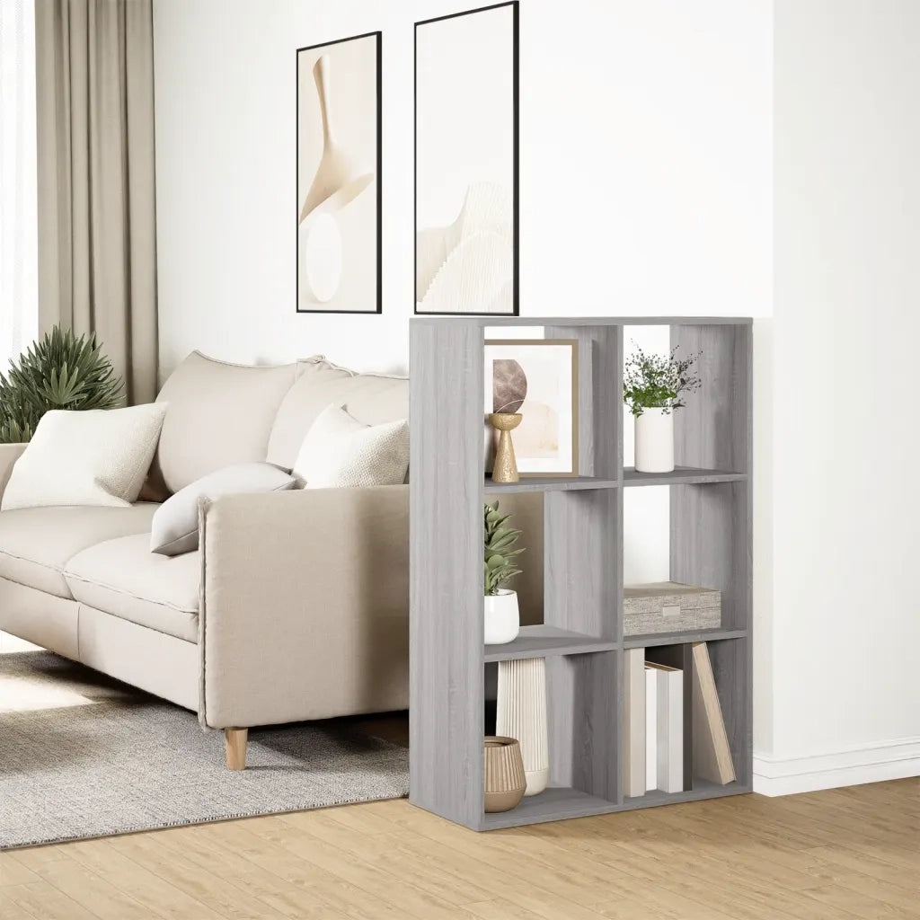 Libreria Divisorio Grigio Sonoma 69,5x29x103,5cm in Truciolato 858017