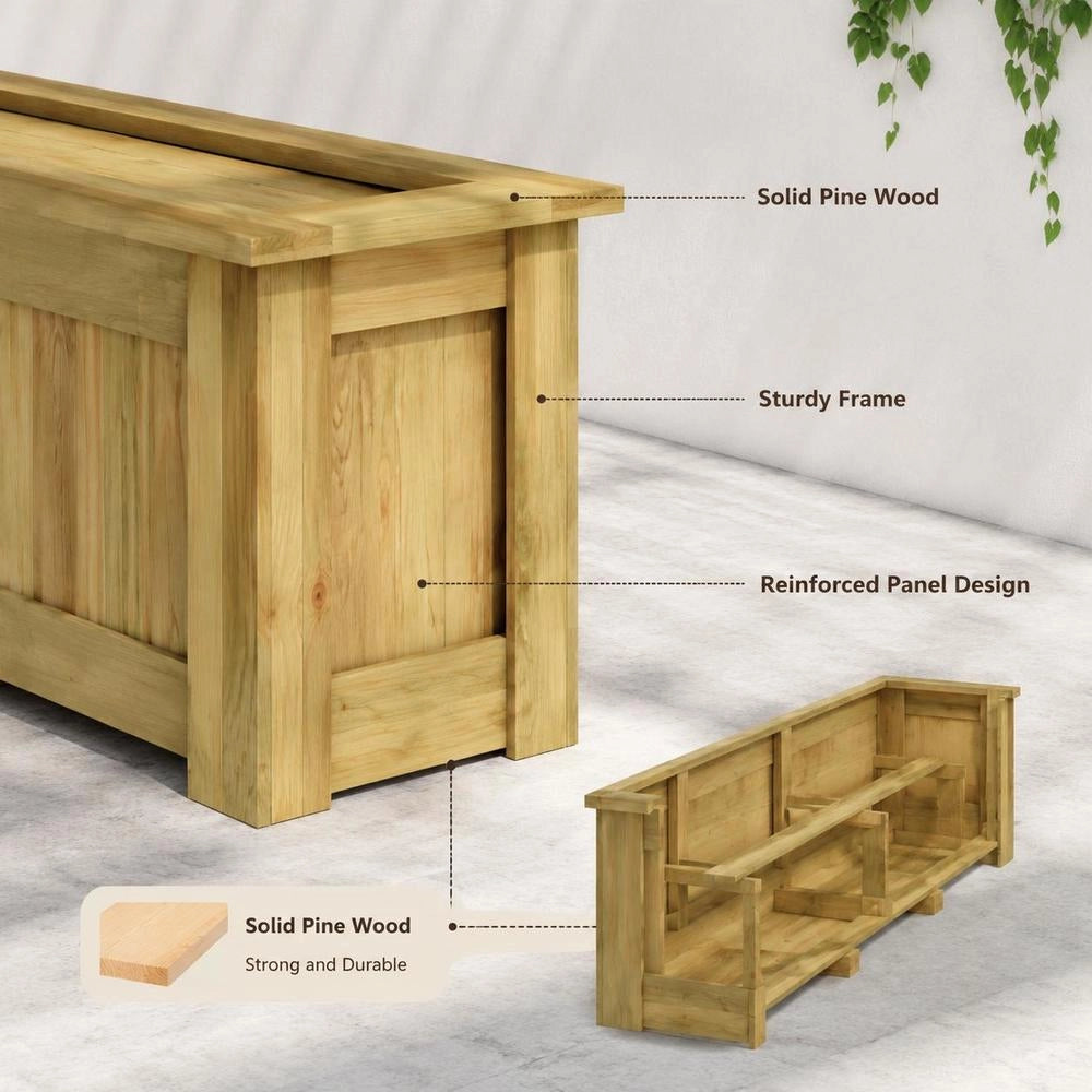 Raised Bed 291 X 50 X 50 Cm Impregnated Pinewood