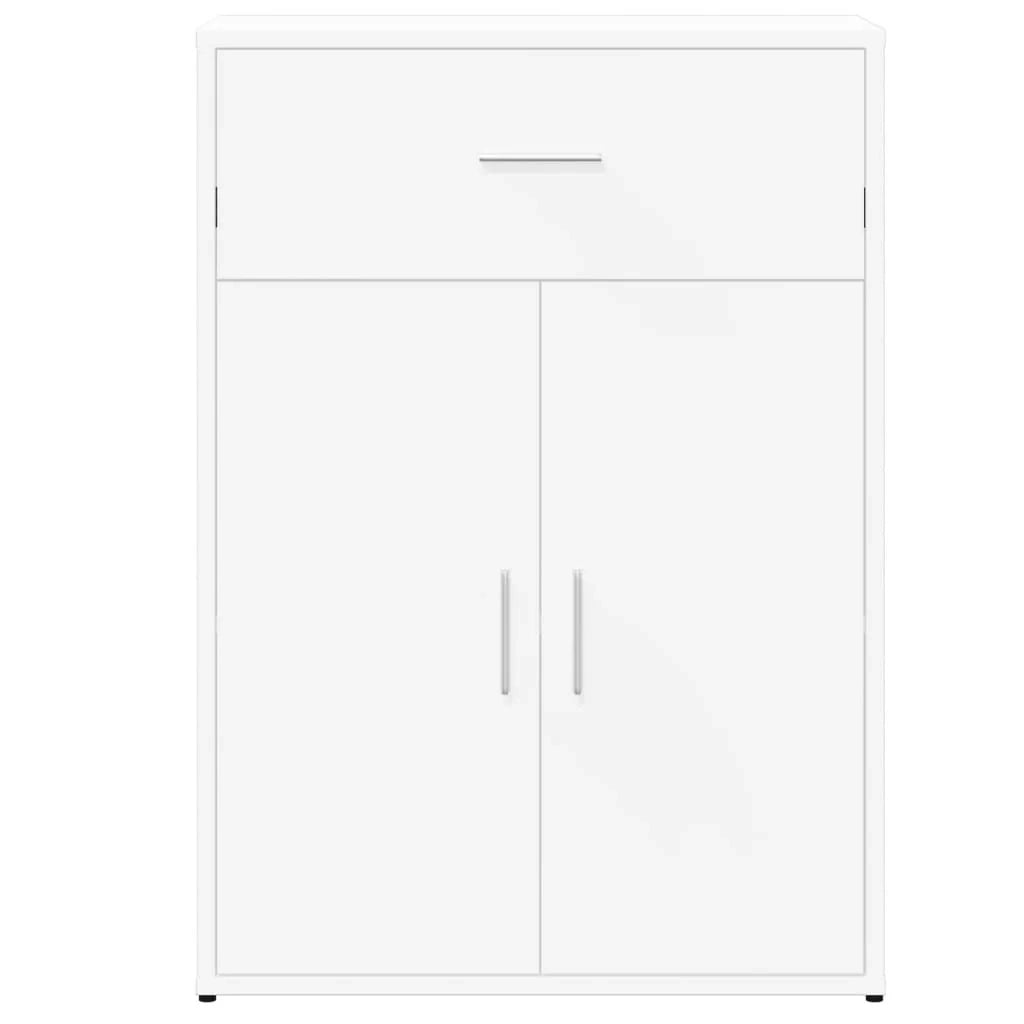 Buffet credenza cassettiera armadio mobile contenitore organizer per cucina soggiorno salotti set da 2 60 x 30 x 84 cm legno ingegnerizzato bianco 02_0036672