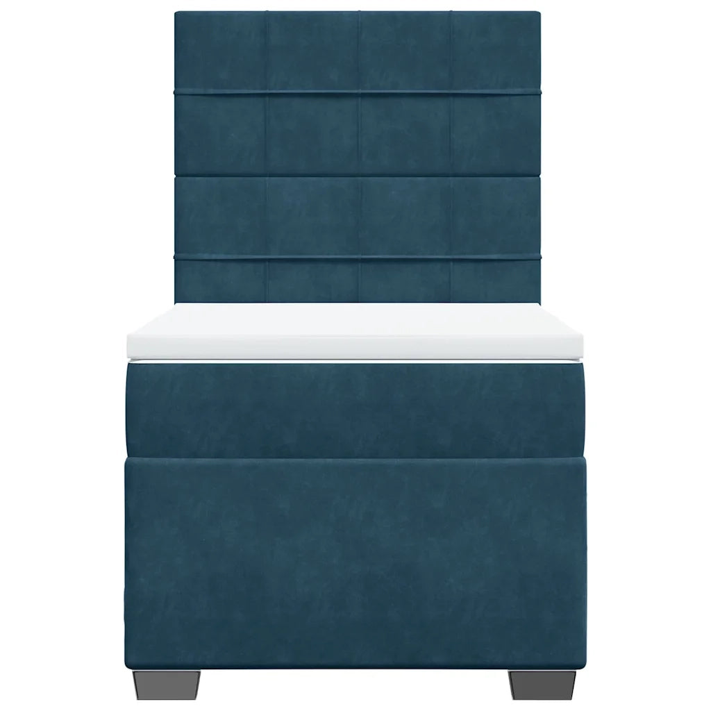 Giroletto a Molle con Materasso Blu 100x200 cm in Velluto 3293138