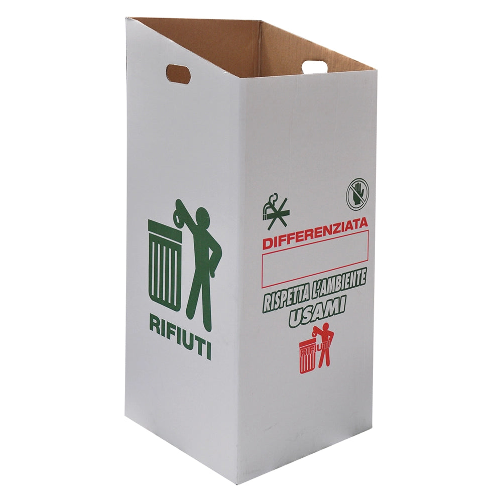 CARTONE CONTENITORE PER RACCOLTA DIFFERENZIATA Imballi Pattumiera Secchio Porta Sacco Raccolta differenziata in Cartone per fiere sagre