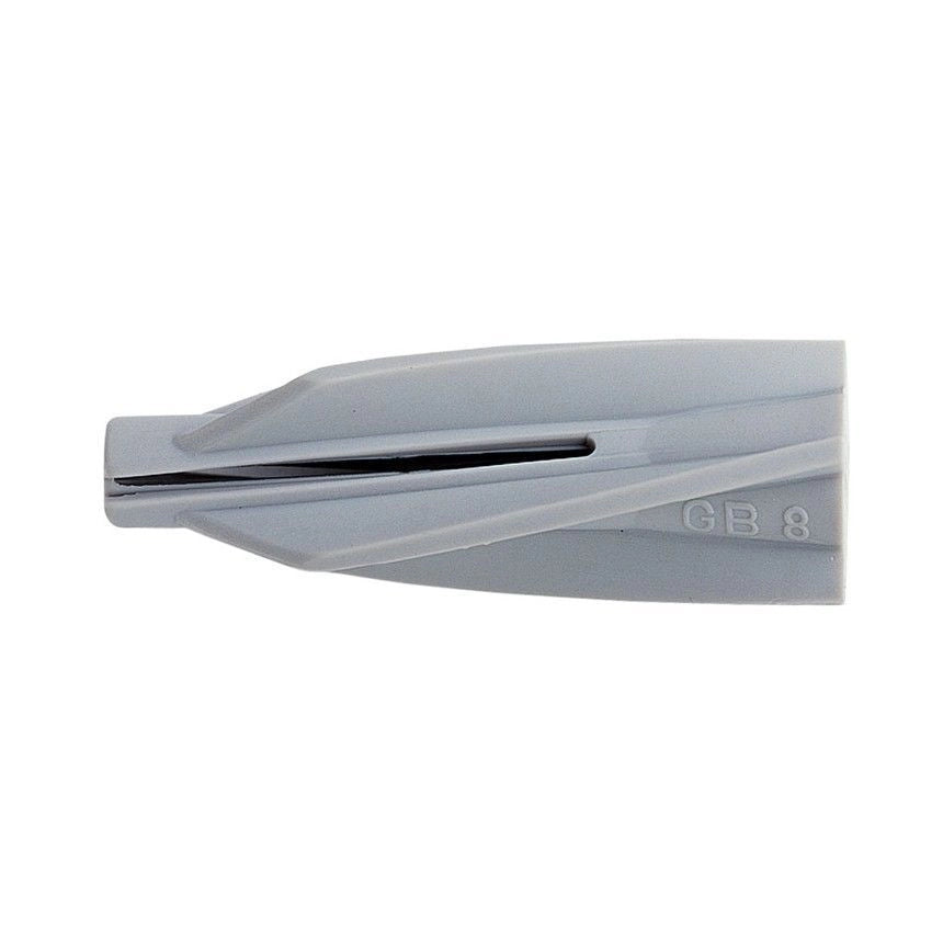 Fischer 050491 GB 8 Tassello Speciale in Nylon per Calcestruzzo Cellulare Gasbeton 8 mm 50 mm 25 pezzi colore Grigio