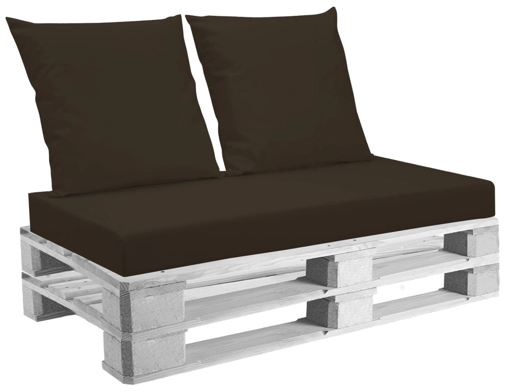 Cuscini per Pallet 120x80 cm Seduta e Schienale in Similpelle Mariotti Belem Marrone