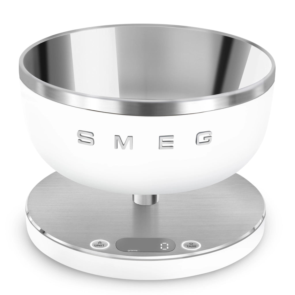 Smeg ksc01whmww bilancia da cucina digitale bianco, opaca estetica collezione