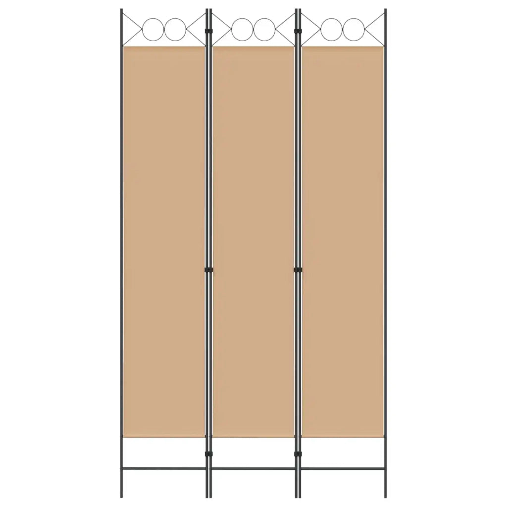 Paravento a 3 pannelli Beige 120 x 220 cm Tessuto