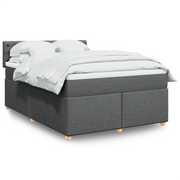 Giroletto a Molle con Materasso Grigio Scuro 160x200 cm Tessuto 3286739