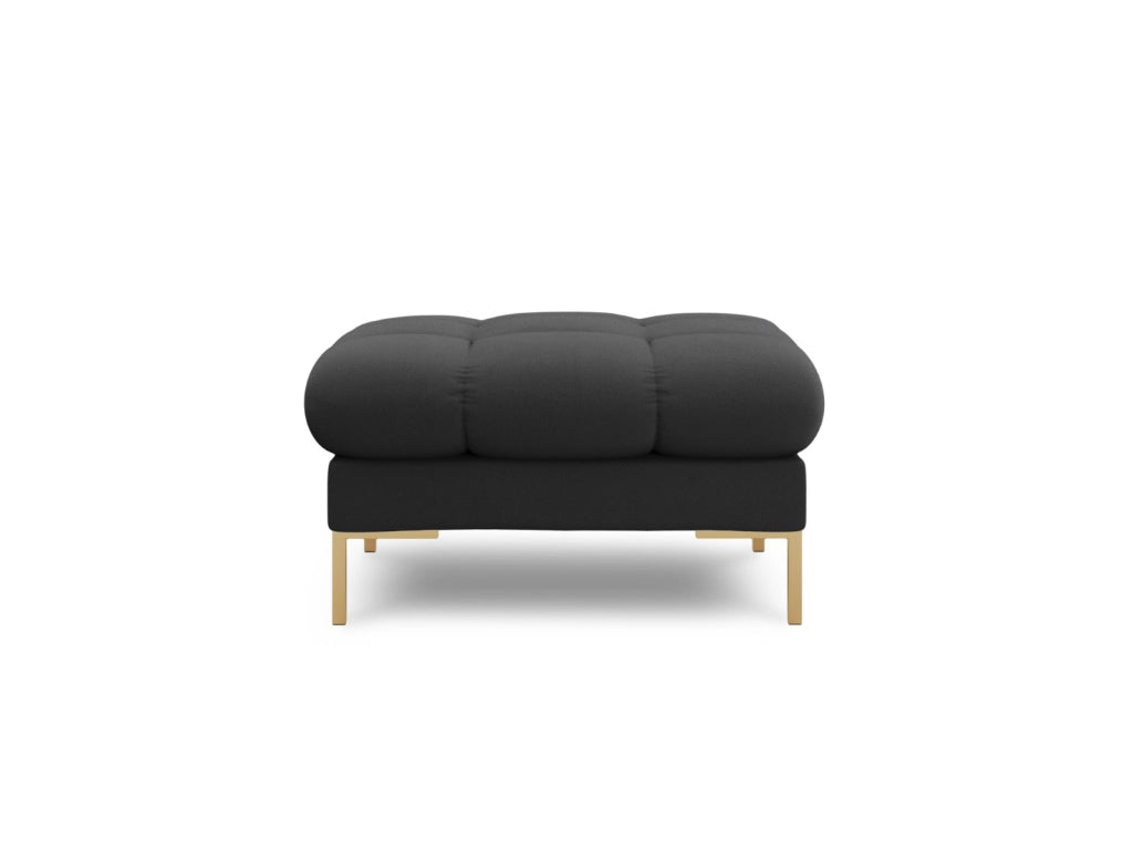 Cosmopolitan Design - Pouf "Bali" in tessuto strutturato grigio scuro 