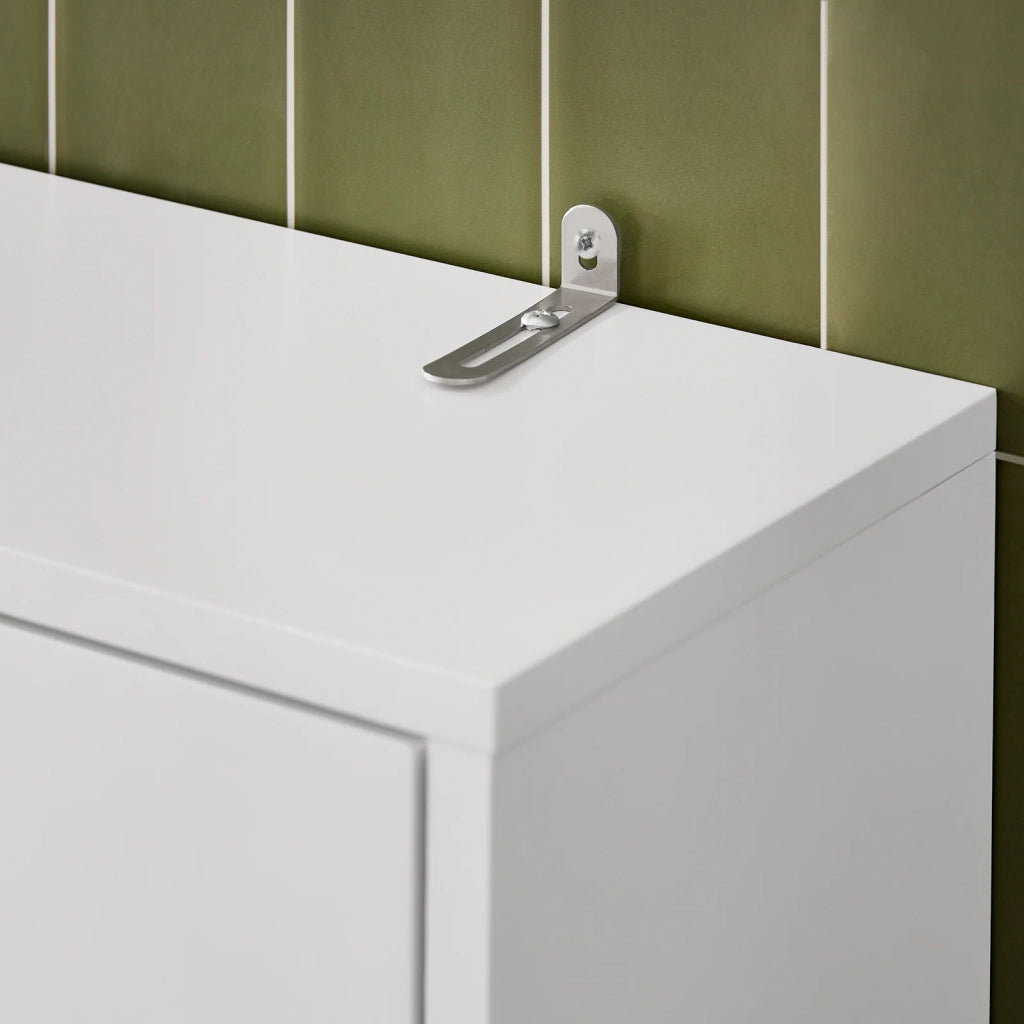 Scaffale per bagno con armadio Mensole bagno Armadio per lavatrice Armadio sovrastruttura Bianco 65x20x182cm BZR165-W