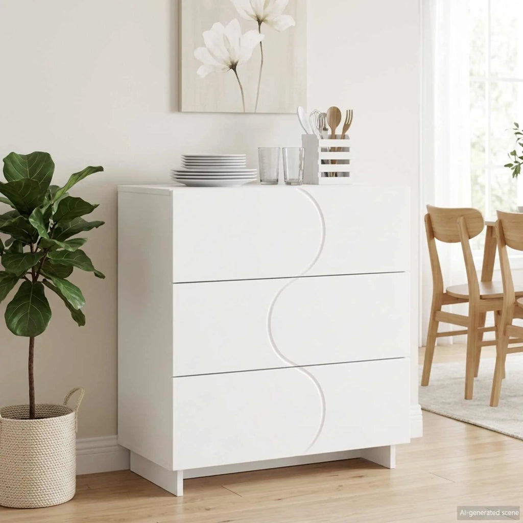 Credenza Bianco 70 x 38 x 75 cm Legno ingegnerizzato 8011522